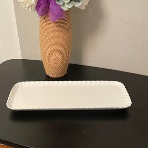 NIKKO Since 1908 Fine Bone China Serving Platter Plate Tray Scalloped Edge